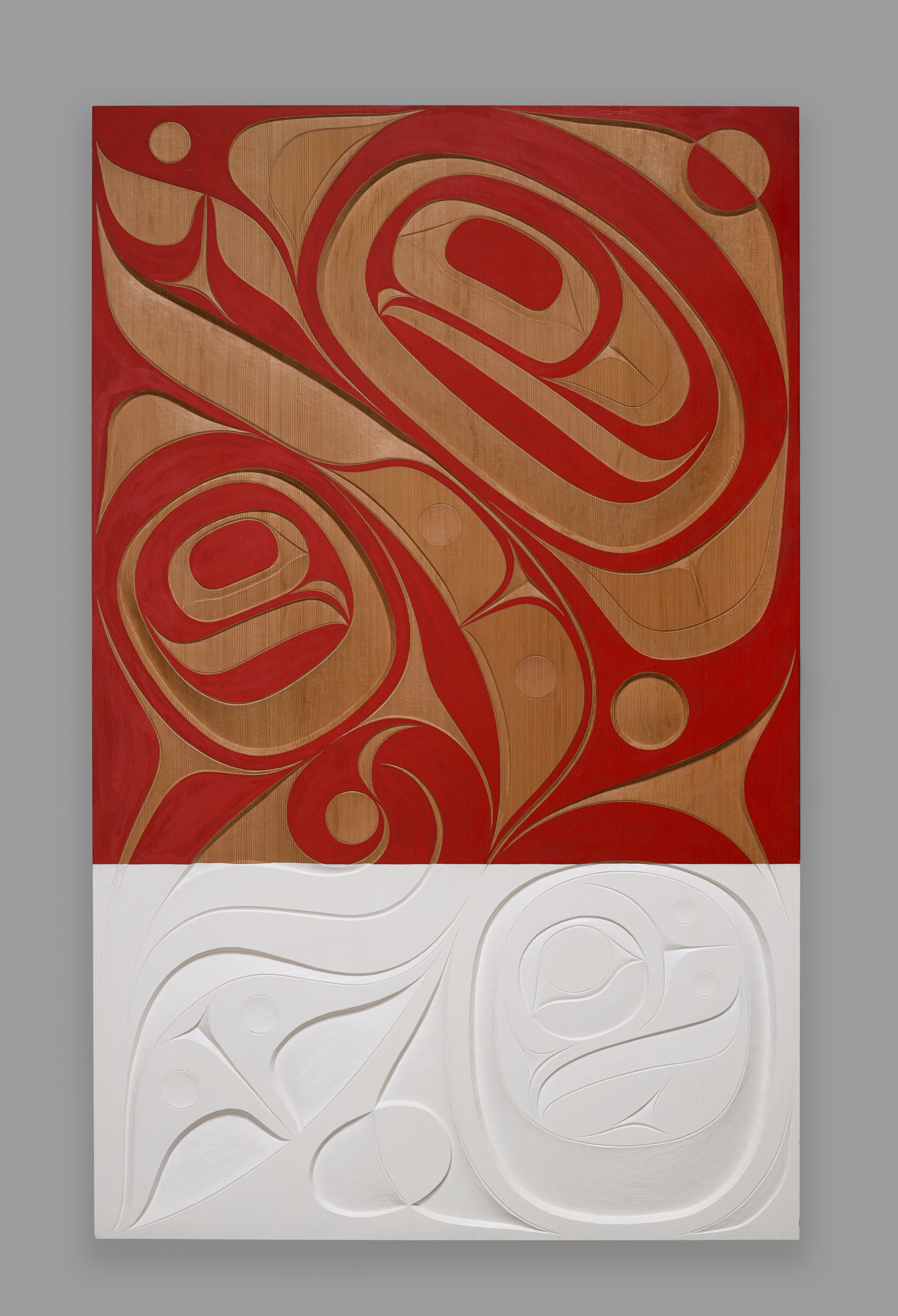 Rande Cook, Kwakwaka’wakw, born 1977: Our Home, 2018. Red cedar and acrylic. Museum purchase, Fowler McCormick, Class of 1921, Fund (2019-23). © Rande Cook